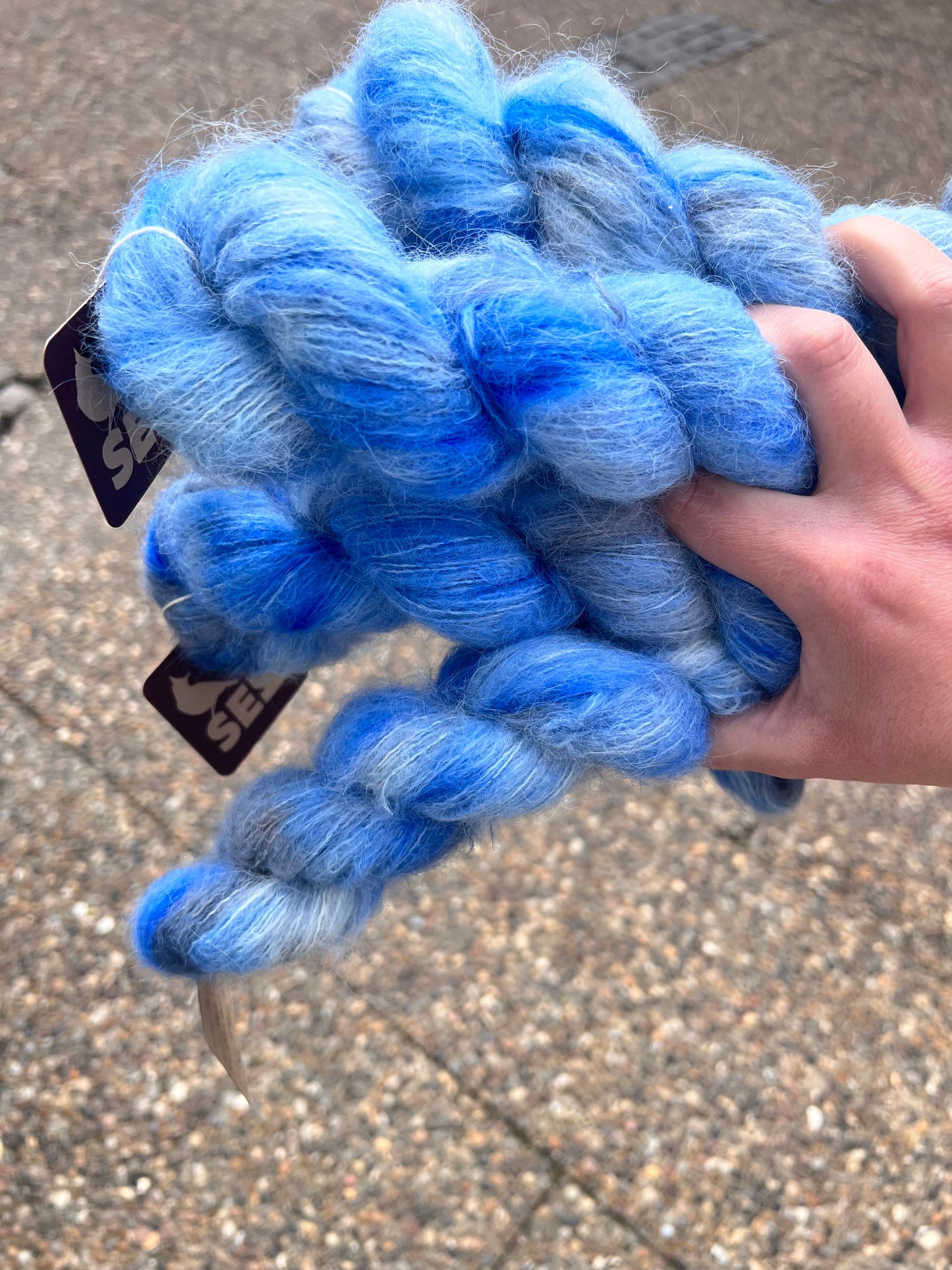 Sekin Håndfarvet Suri Alpaca 50g - Ved Havet