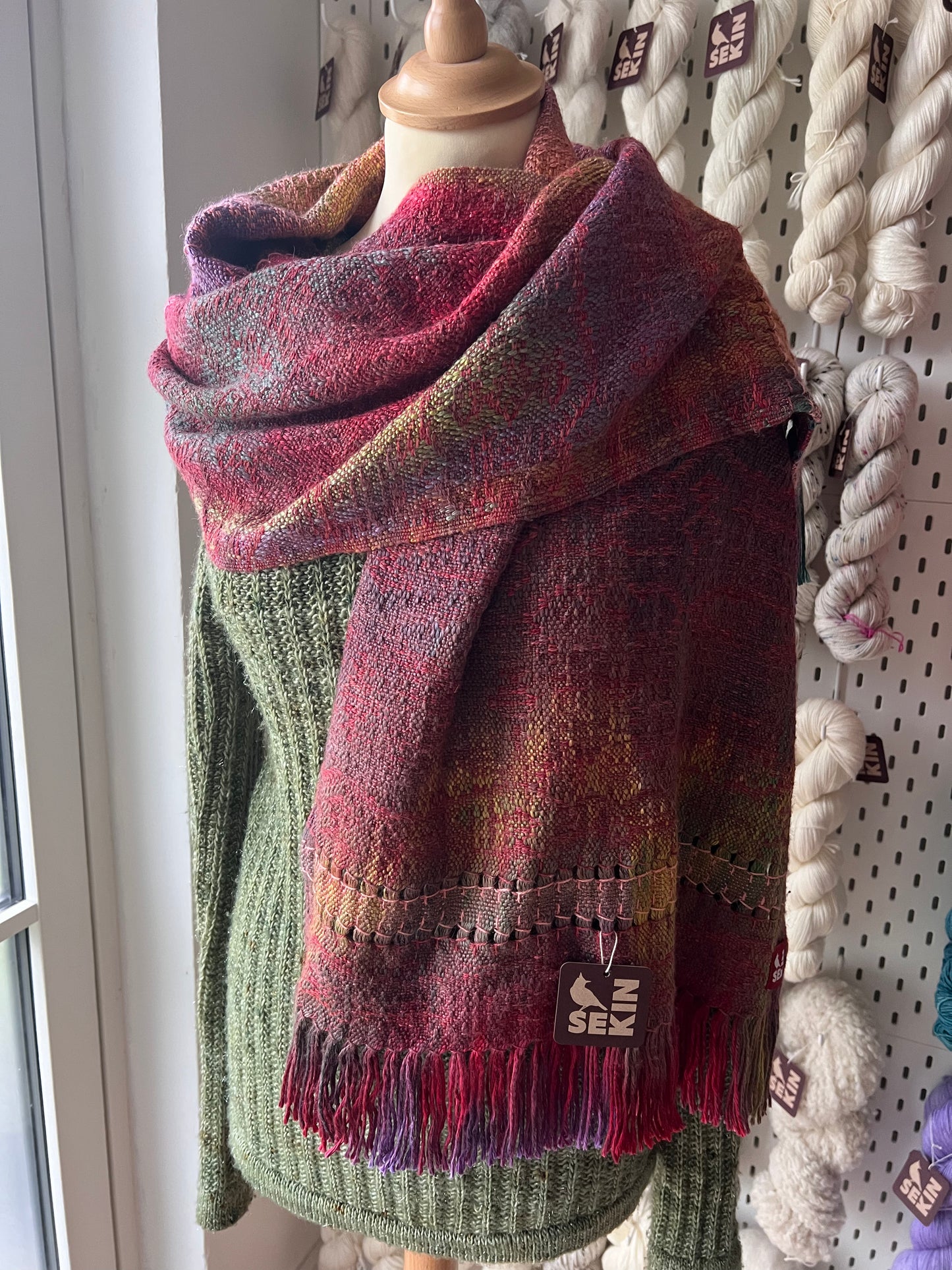 Sequin Handwoven Scarf “The best time”