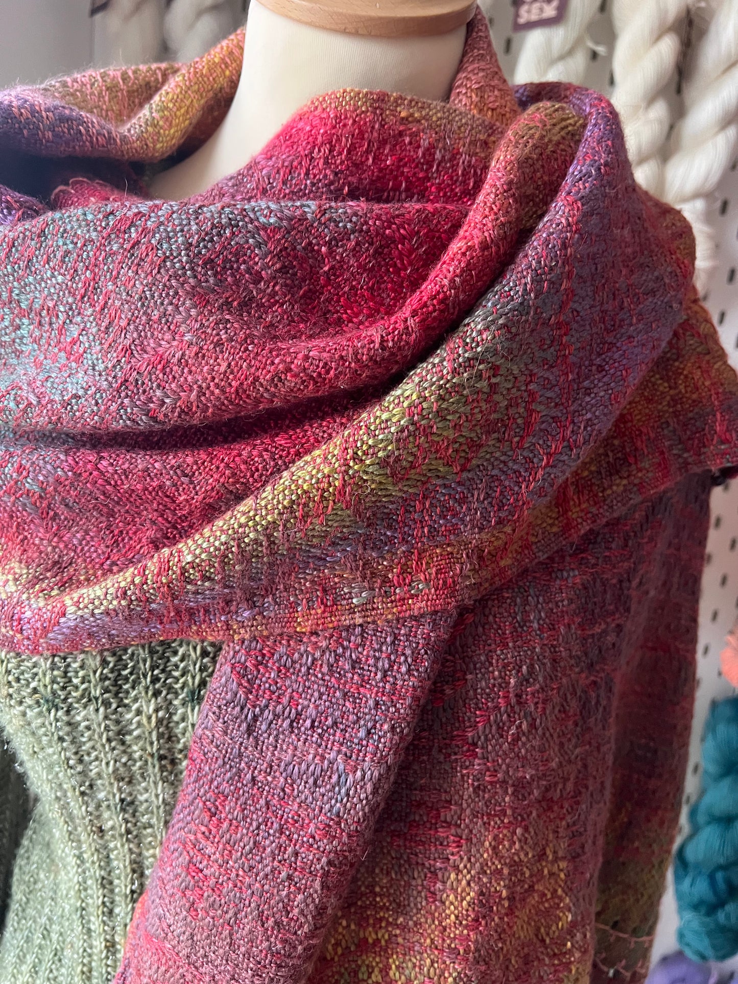 Sequin Handwoven Scarf “The best time”