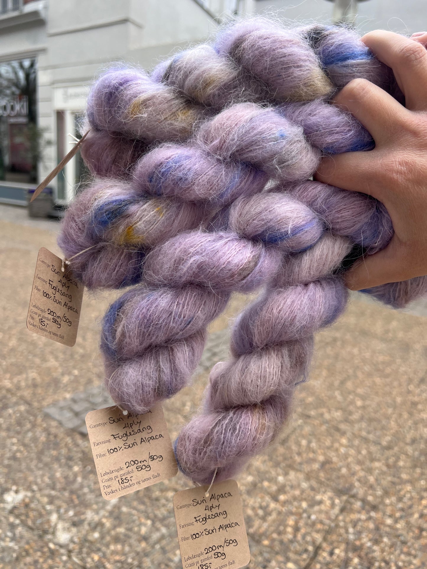 Sekin Håndfarvet Suri Alpaca 50g - Fuglesang