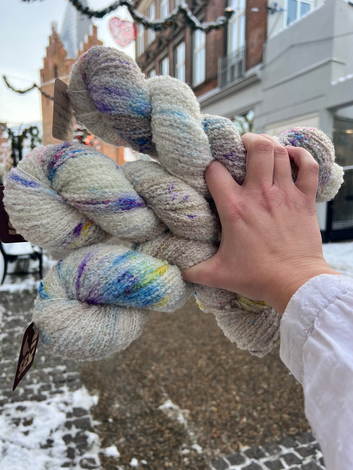 Sekin Hand Dyed Merino Boucle 100g - “Watercolor”