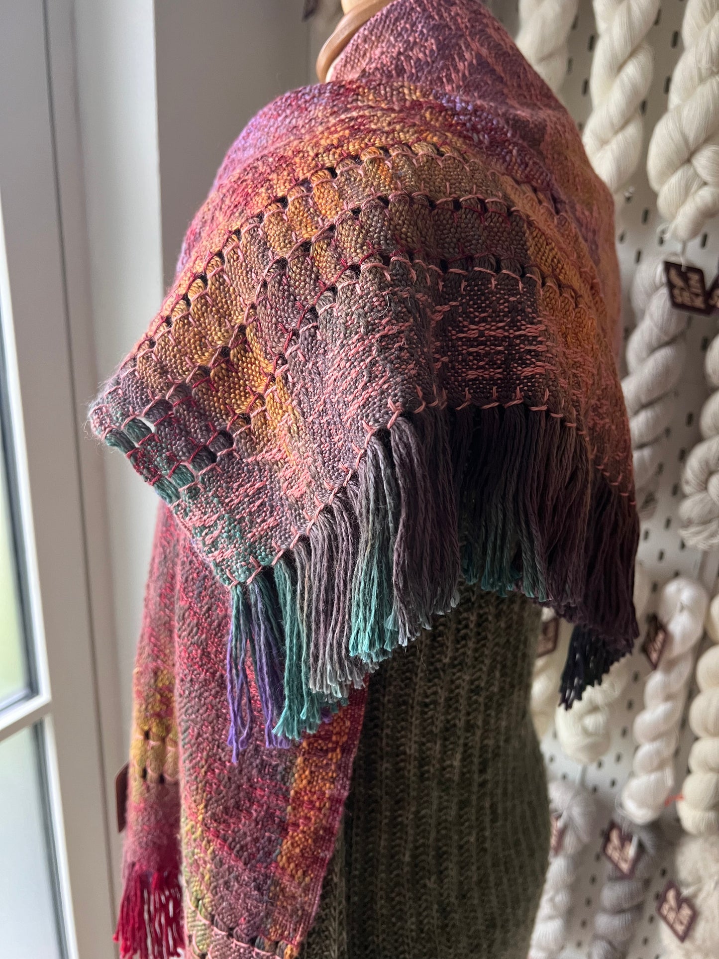 Sequin Handwoven Scarf “The best time”