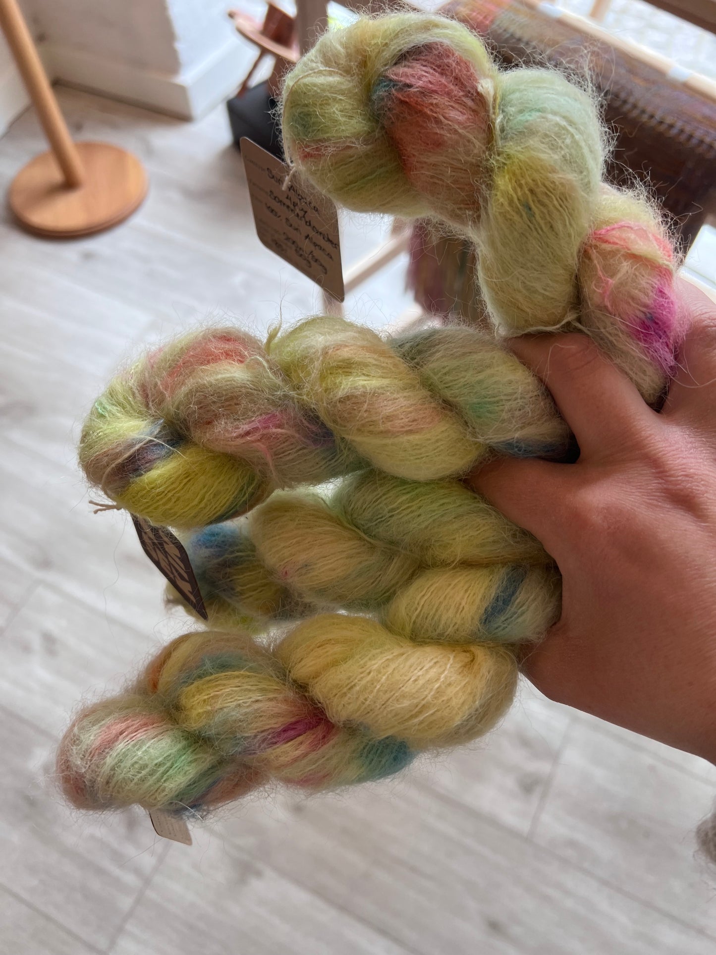 Sekin Håndfarvet Suri Alpaca 50g - Sommerblomster