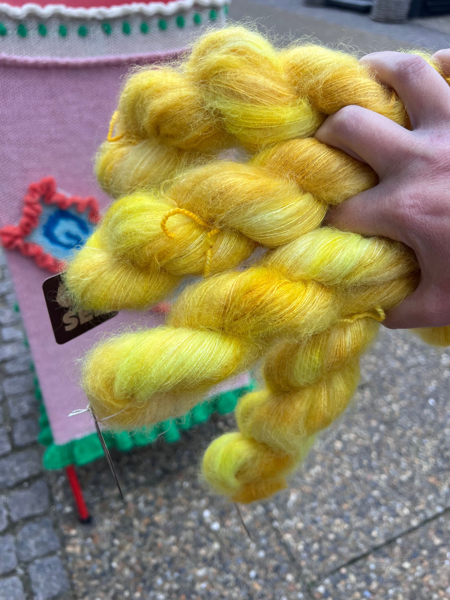 Sekin Håndfarvet Kidsilk Lace 50g - Ananas Juice