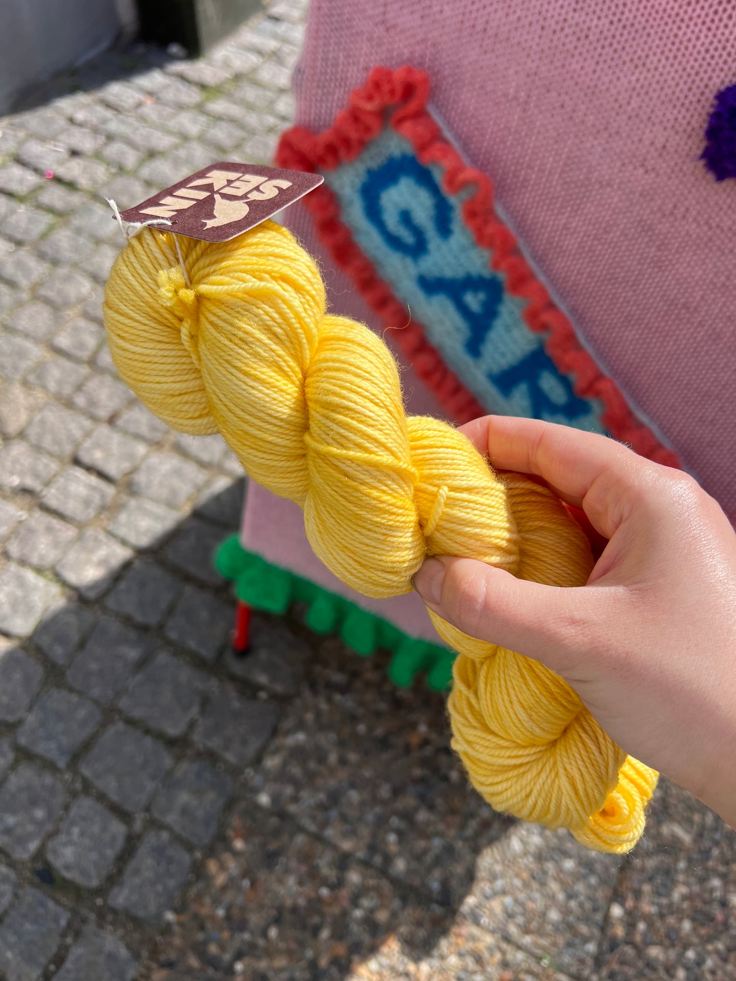 Sekin Håndfarvet Twisted Sock DK 100g - "Halm”