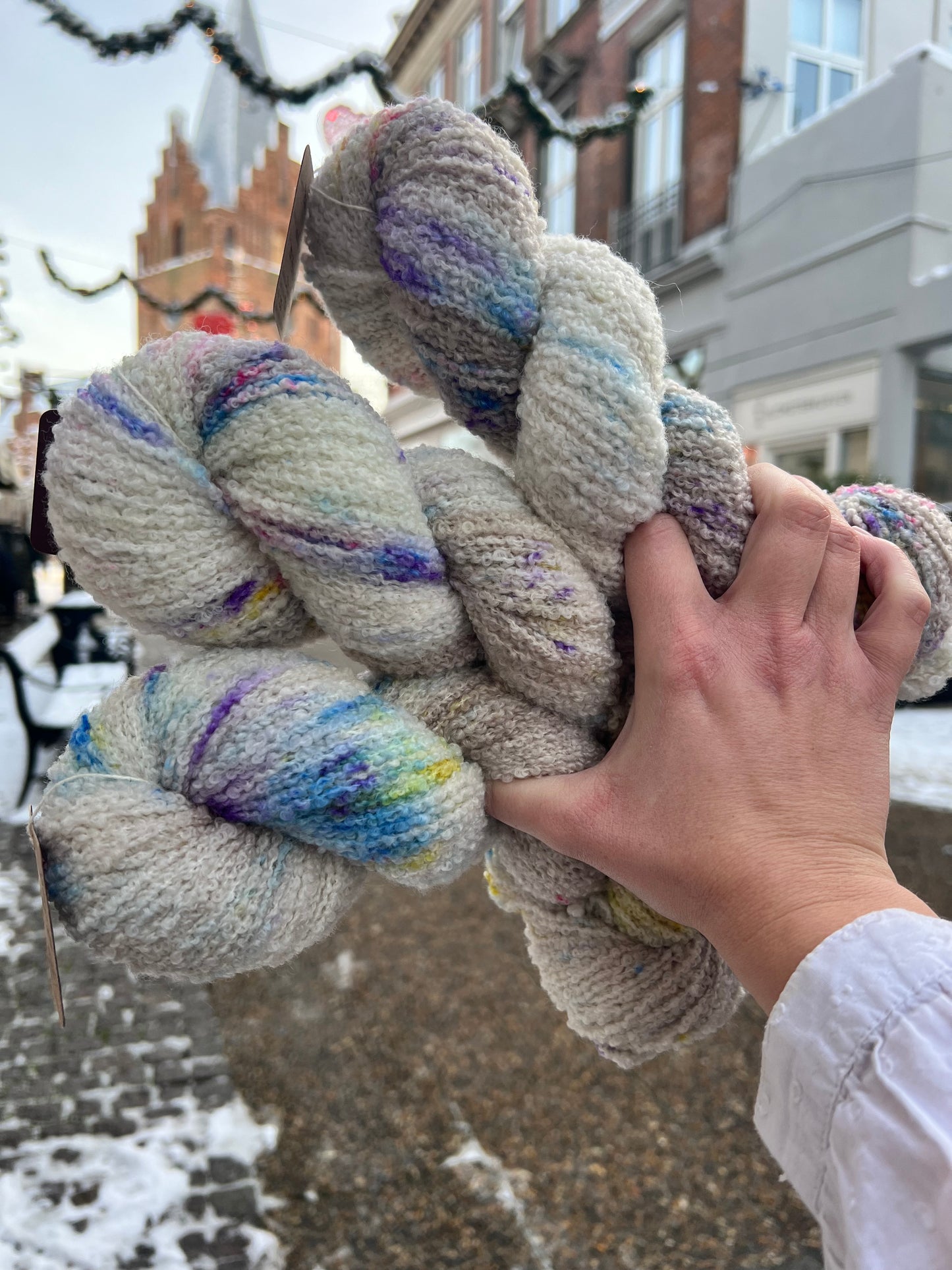 Sekin Hand Dyed Merino Boucle 100g - “Watercolor”