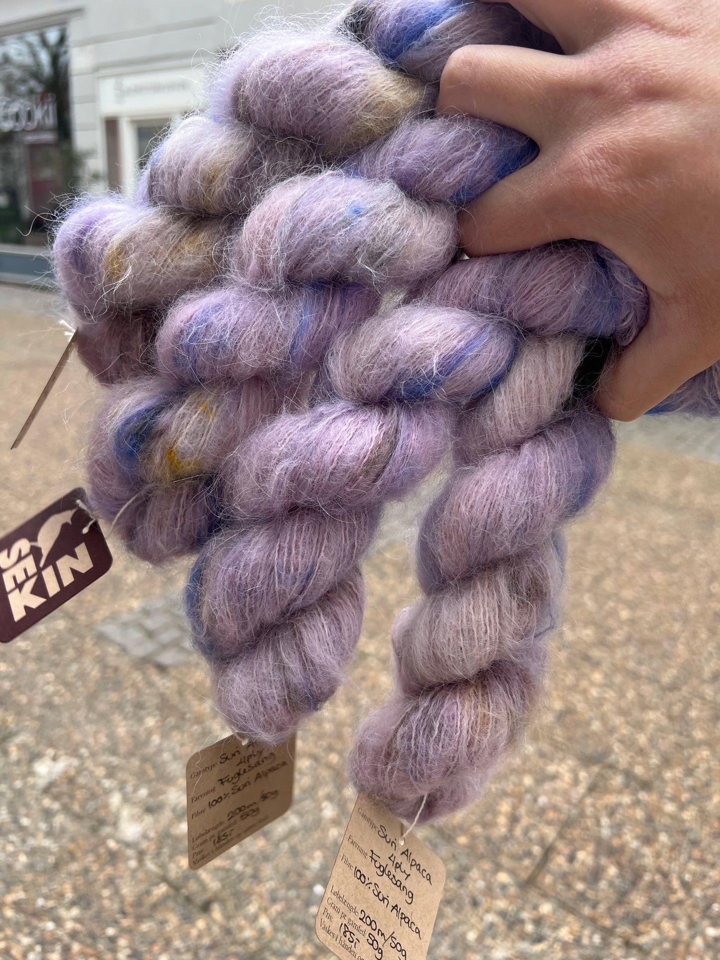 Sekin Håndfarvet Suri Alpaca 50g - Fuglesang