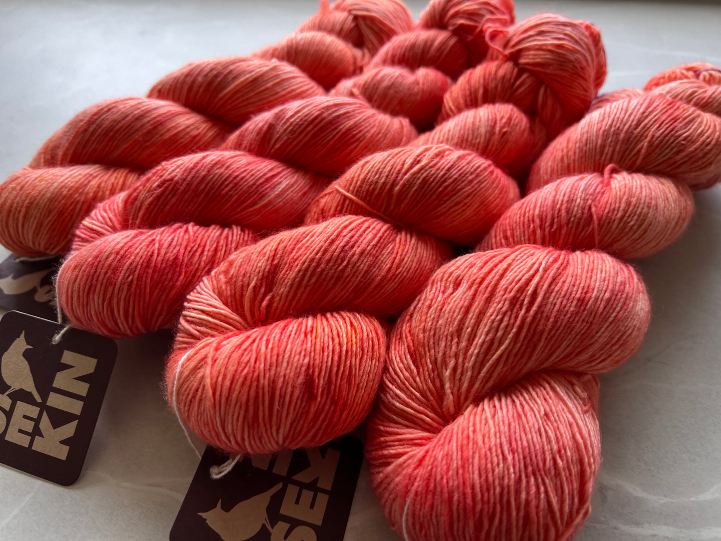 Sekin Håndfarvet Merino Single 100g - "Peach”