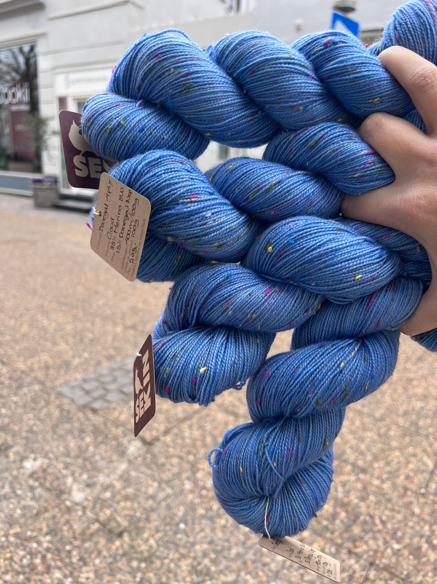 Sekin Håndfarvet Donegal 100g - Cloud