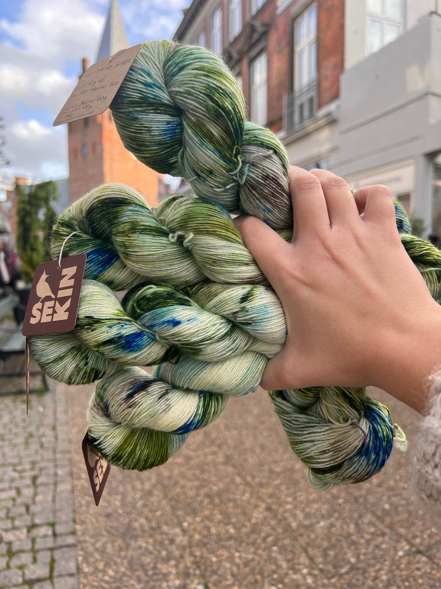 Sekin Håndfarvet Merino Single 100g - "Kig ud"