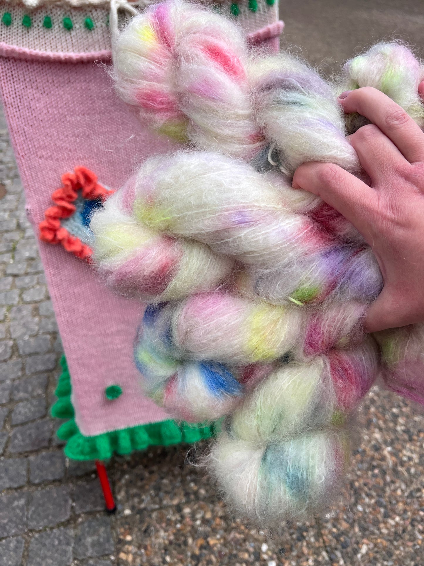 Sekin Håndfarvet Fed Mohair 100g - Wild