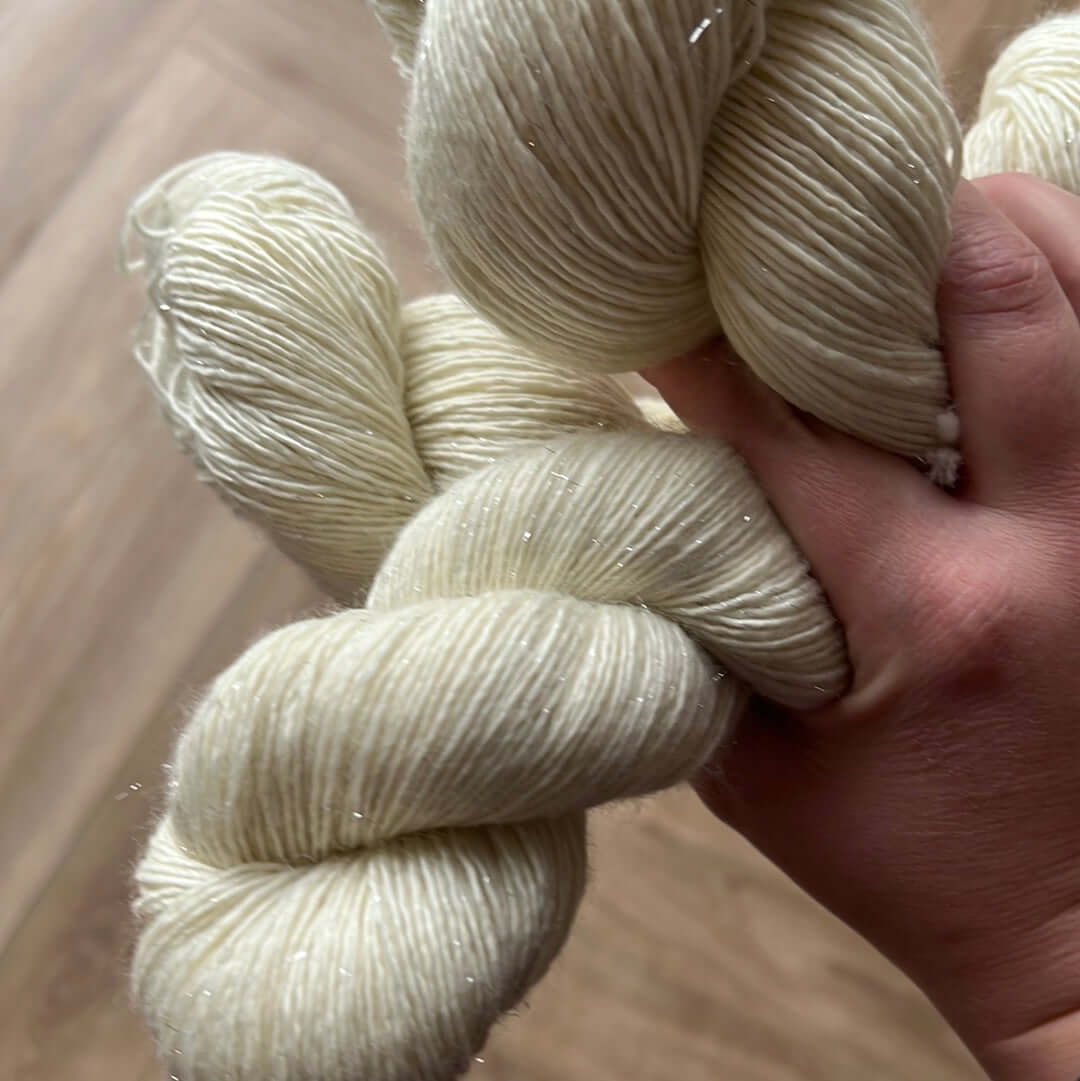 Merino Single m. Glitter 100g - 3,66/1nm Sekin