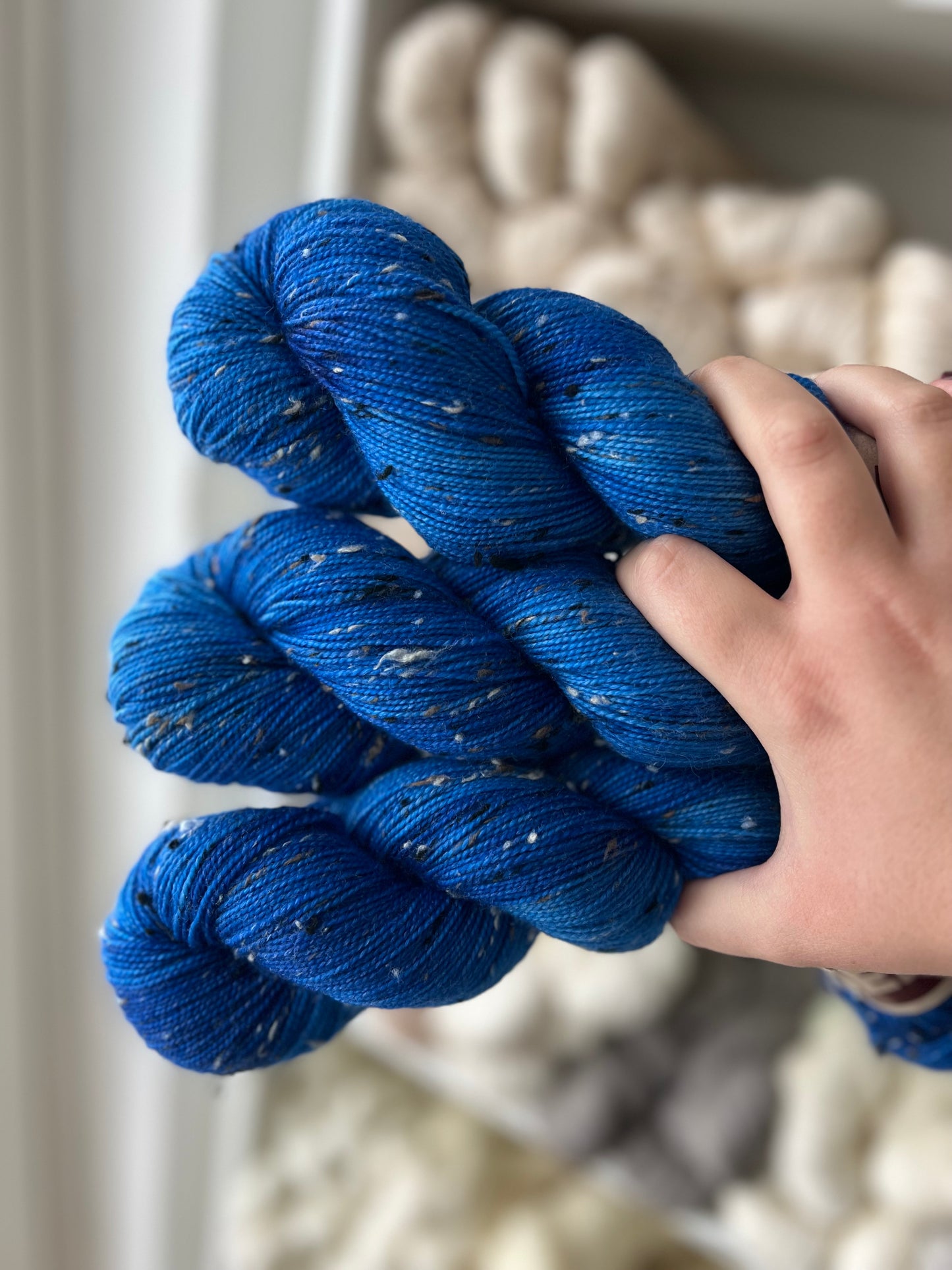 Sekin Håndfarvet Donegal 100g - Blue Owls