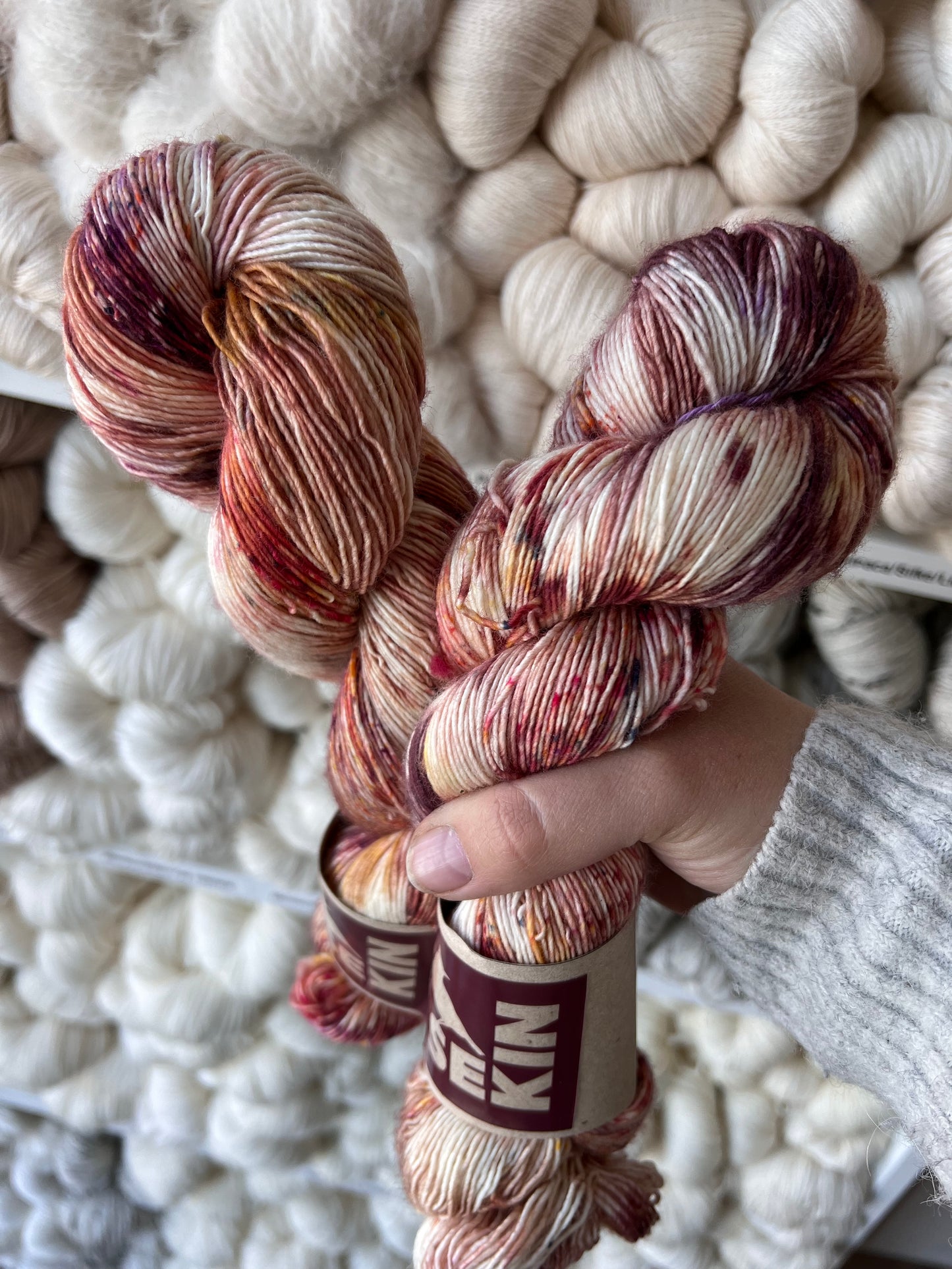 Sekin Håndfarvet Merino Single 100g - "Antique Garden"