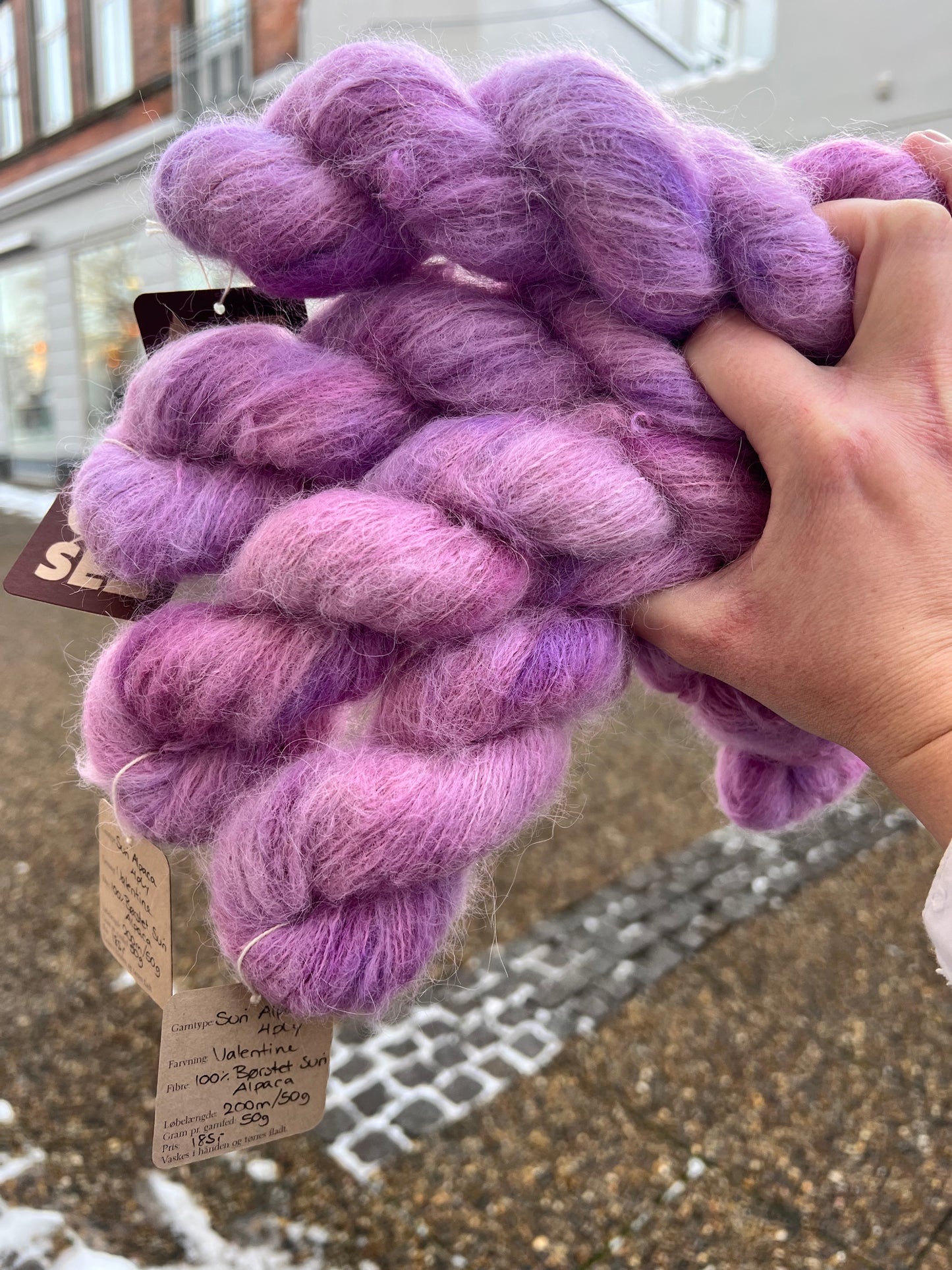 Sekin Håndfarvet Suri Alpaca 50g - Valentine